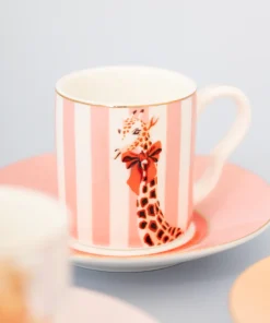 Yvonne Ellen Set 2 Tazzine Caffe’ Giraffa e Zebra