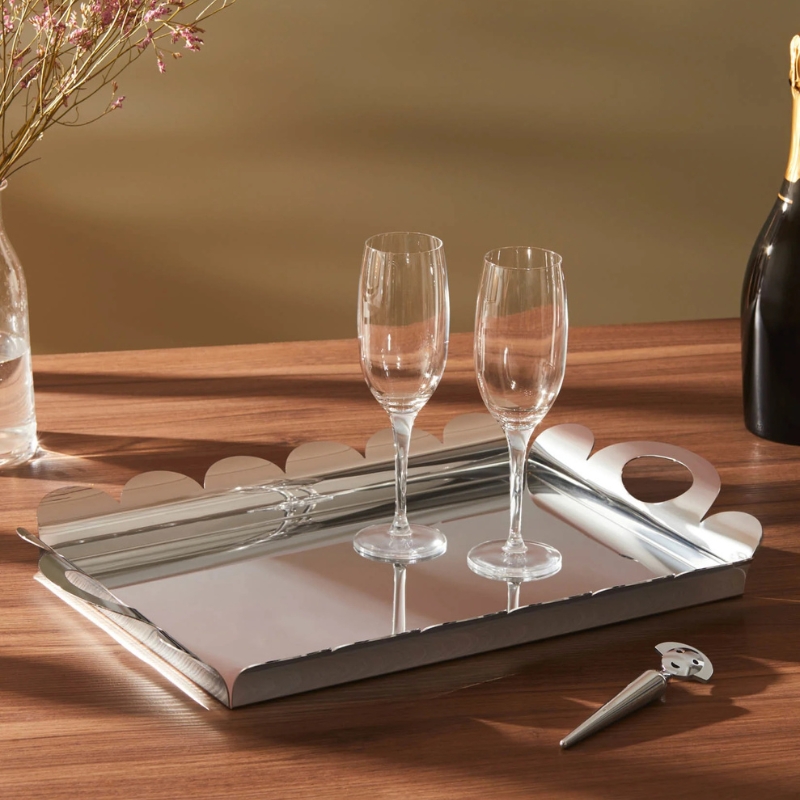 Alessi Vassoio Rettangolare con Manici Recinto - Image 3