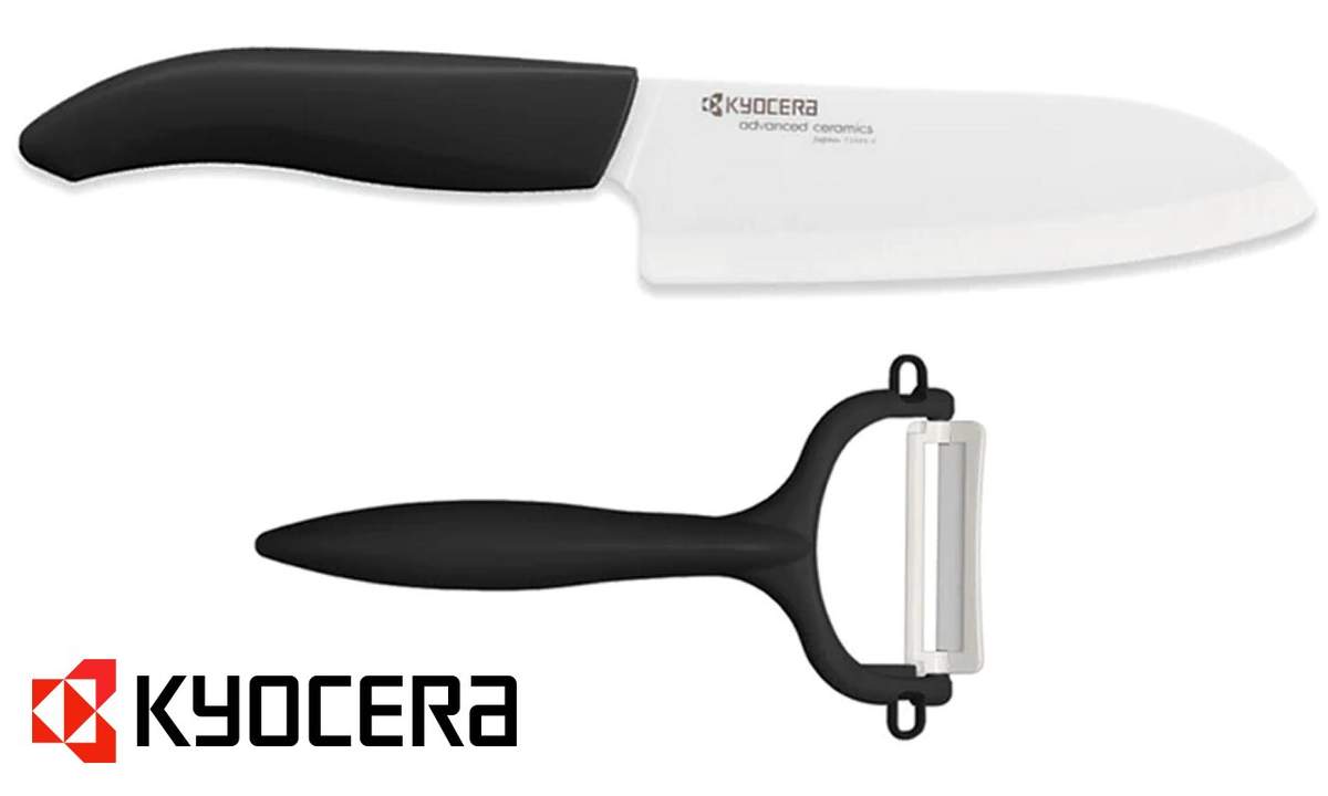 Set Santoku e Pela ortaggi Kyocera SETFK3WHBK - Image 3
