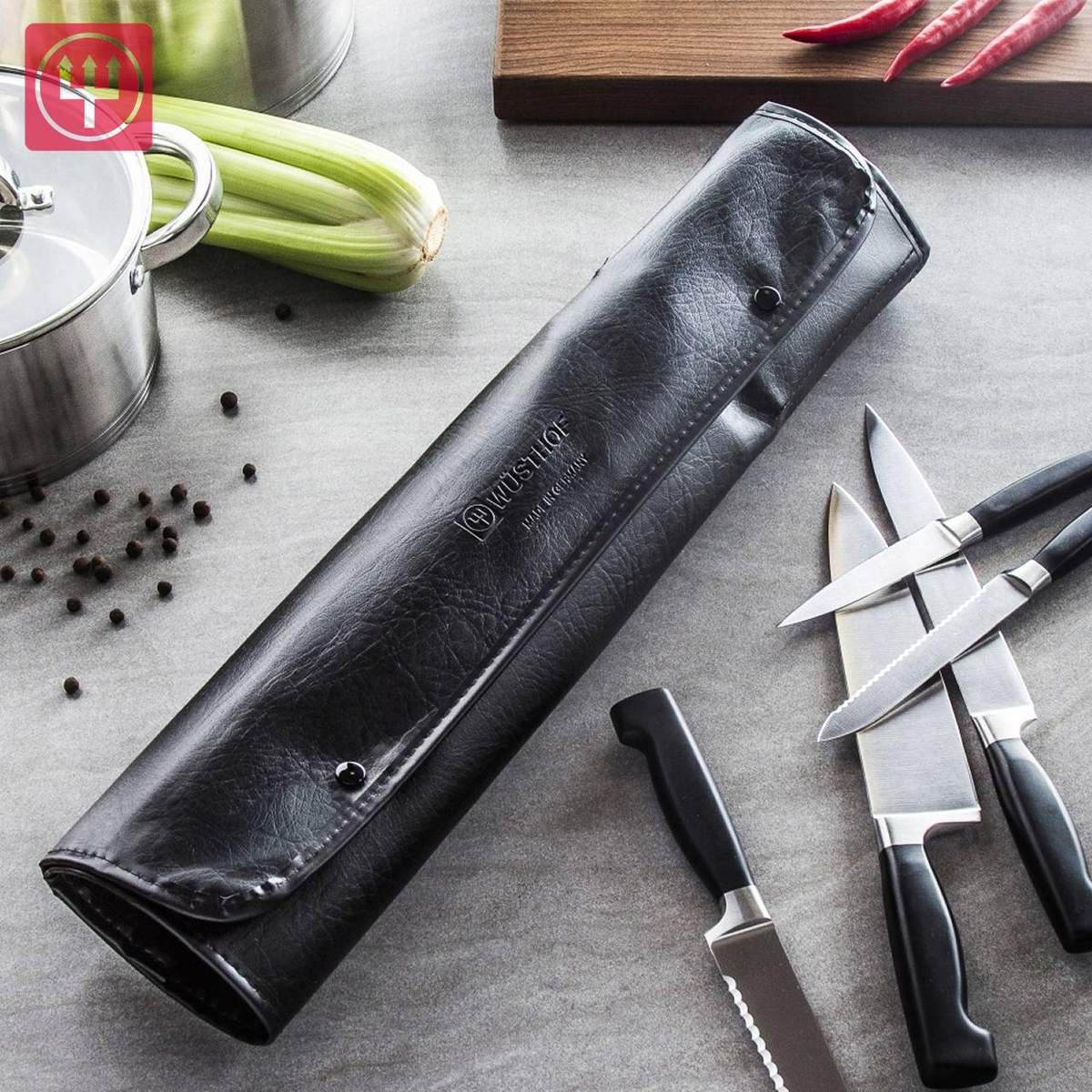 Set 5 coltelli Wusthof Classic + acciaino + rotolo portacoltelli Wusthof - Image 4