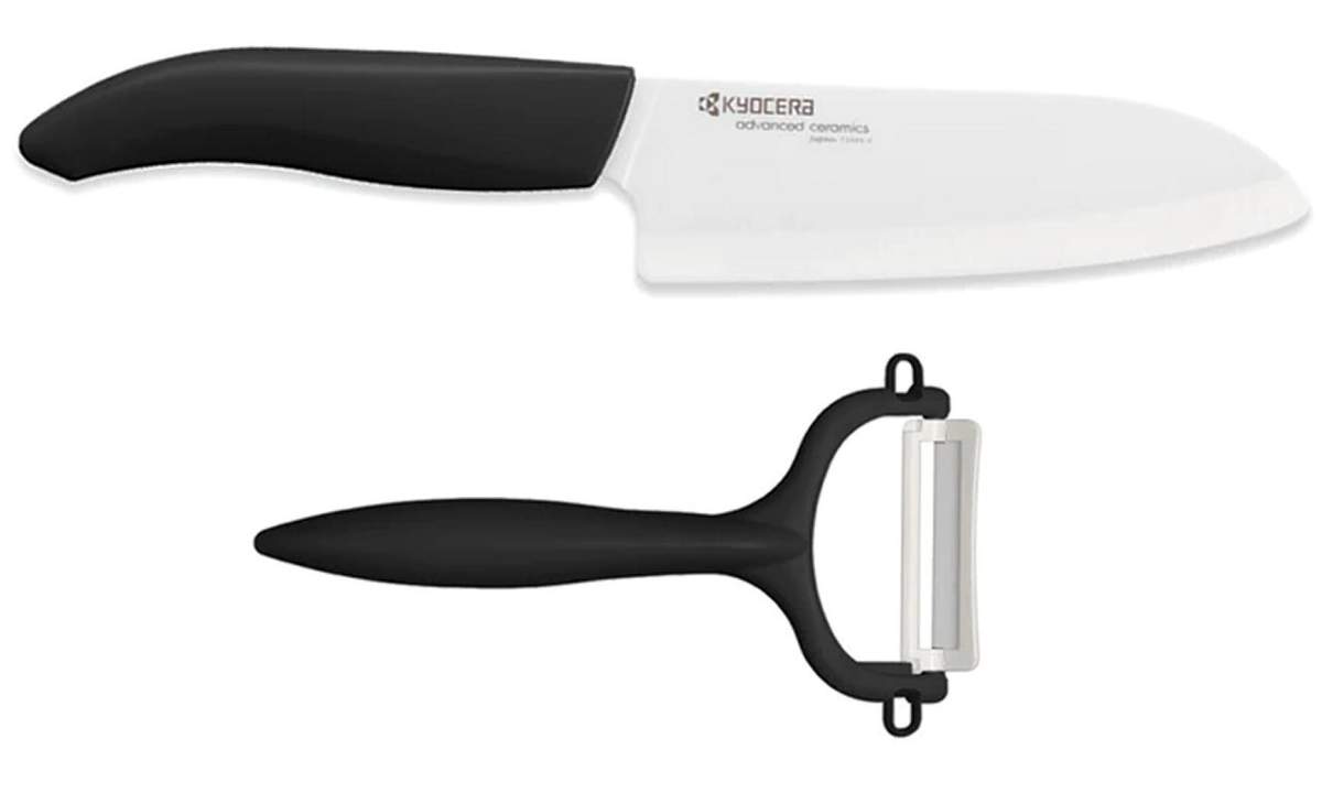 Set Santoku e Pela ortaggi Kyocera SETFK3WHBK